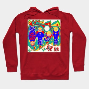 aztec pattern in brick mask soccer team ecopop Hoodie